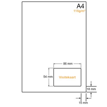 A4 Papier met 1 kaart - LW41151VA