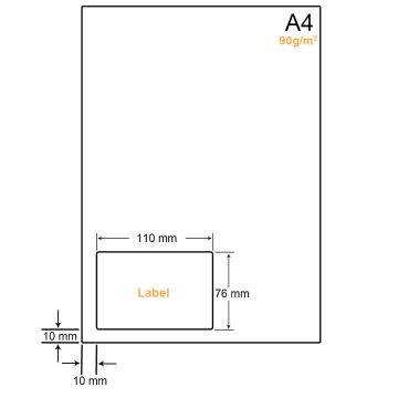 A4 Papier met 1 sticker - LW4901A