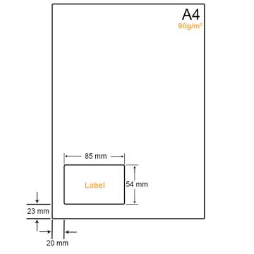 A4 Papier met 1 sticker - LW4901B