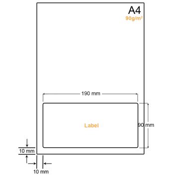 A4 Papier met 1 sticker - LW4901D