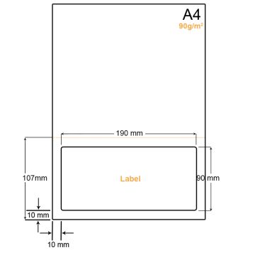 A4 Papier met 1 sticker - LW4901DP