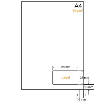 A4 Papier met 1 sticker - LW4901E
