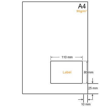 A4 Papier met 1 sticker - LW4901G