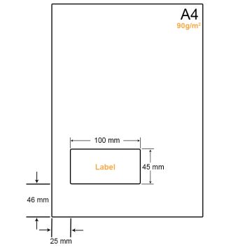 A4 Papier met 1 sticker - LW4901H