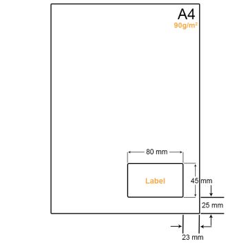 A4 Papier met 1 sticker - LW4901K
