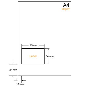 A4 Papier met 1 sticker - LW4901L