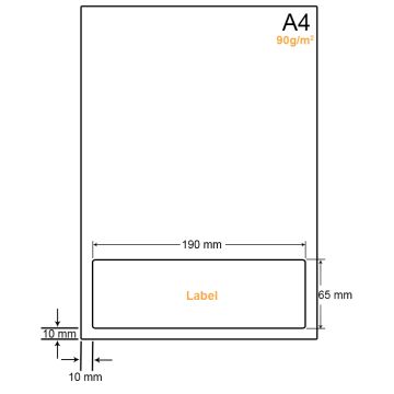 A4 Papier met 1 sticker - LW4901N