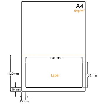 A4 Papier met 1 sticker - LW4901OP