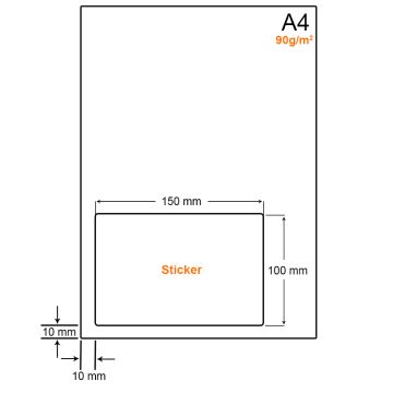 A4 Papier met 1 sticker - LW4901T