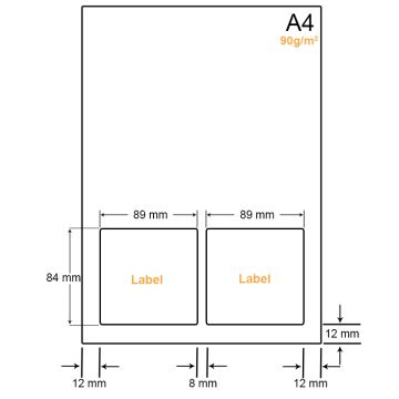 A4 Papier met 2 stickers - LW4902A