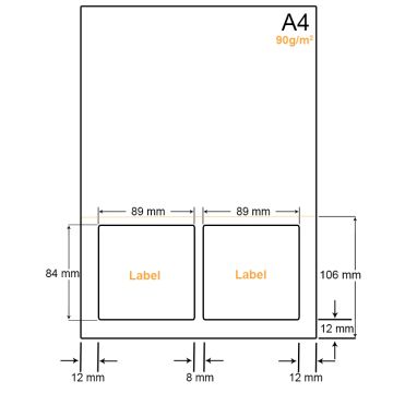 A4 Papier met 2 stickers - LW4902AP