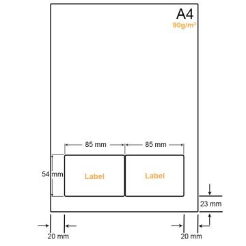 A4 Papier met 2 stickers - LW4902C