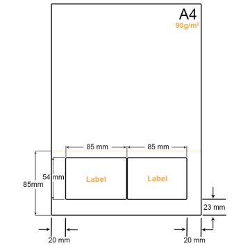 A4 Papier met 2 stickers - LW4902CP