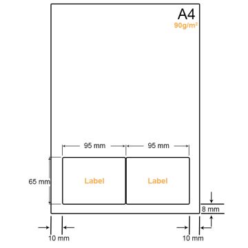 A4 Papier met 2 stickers - LW4902E