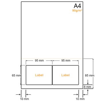 A4 Papier met 2 stickers - LW4902EP