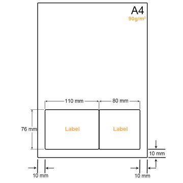 A4 Papier met 2 stickers - LW4902F