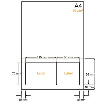 A4 Papier met 2 stickers - LW4902FP
