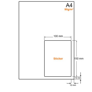 A4 Papier met PostNL pakket label (A6 formaat sticker) - LW4901LP