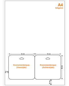 A4 papier met evenementen pas